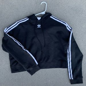 Cropped Embroidered Adidas Hoodie from Tilly’s